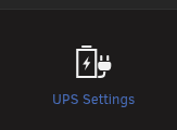 UPS settings
